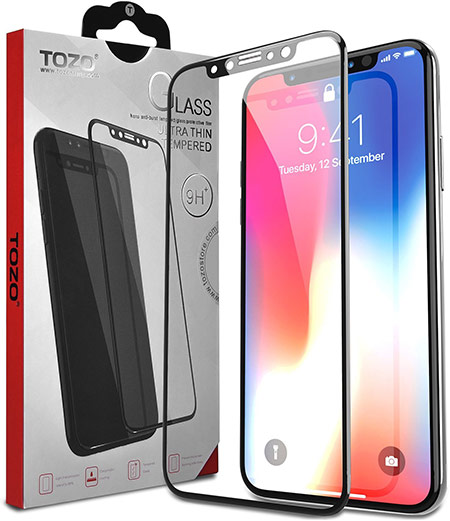 best iphone x screen protector from tozo