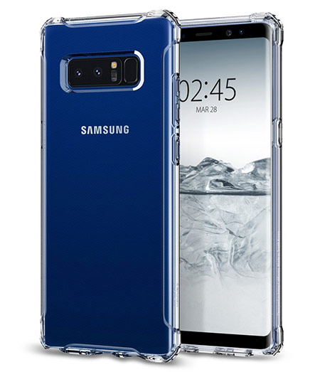 Best Samsung Galaxy Note 8 clear case from Spigen
